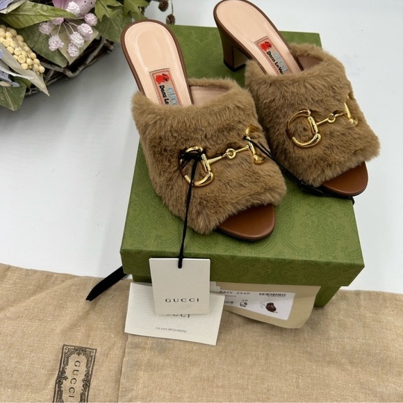Women’s Gucci dans Les Vert horse bit mules size 38 made in Italy - Picture 2 of 10